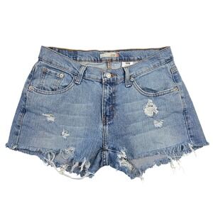 Levis‎ 529 Curvy Fit Distressed Denim Cutoff Shorts Womens Size 6 Retro Casual